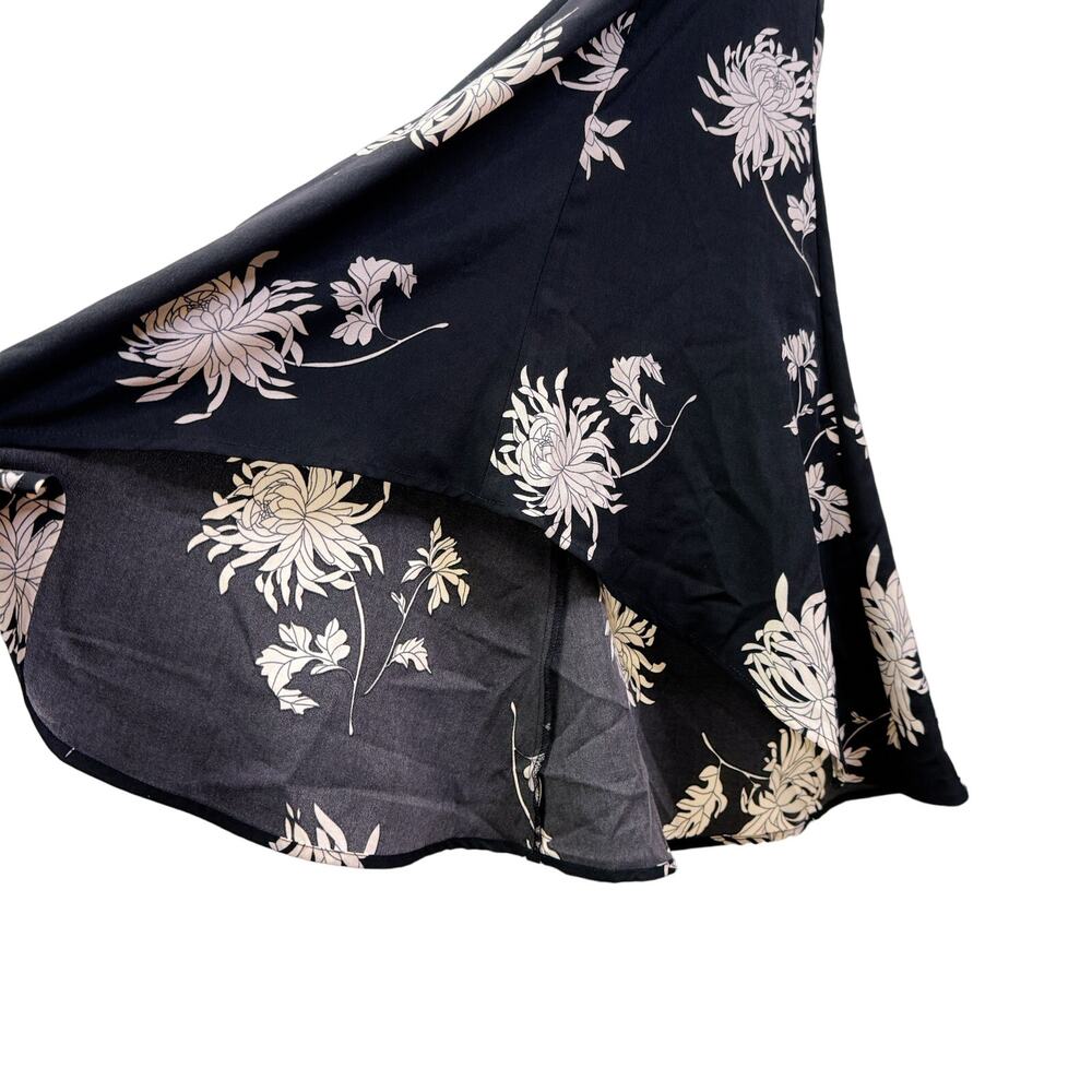 Sugar Lips Bermuda Tropical Floral High Waist Ruffled Wide Leg Pants Black S NWT - Picture 8 of 12